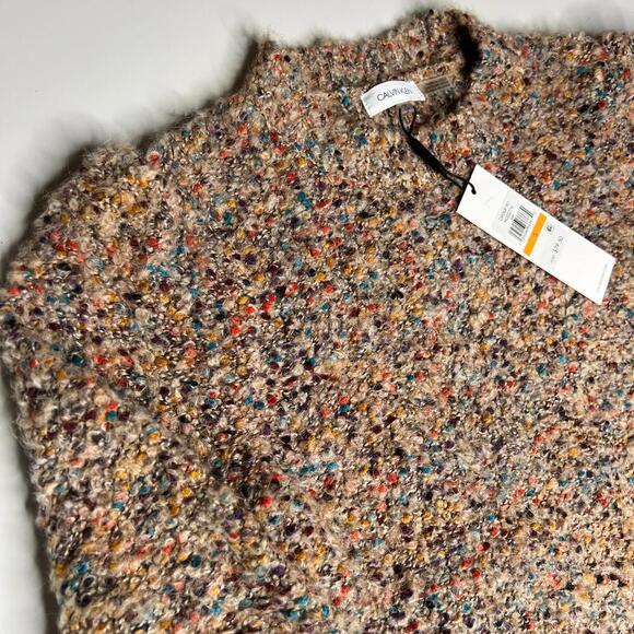 Calvin Klein Women’s Multicolor Bouclé Sweater Size S – Wool Blend, MSRP $79.50 - Picture 11 of 12